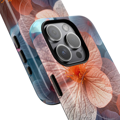 Peach Blossom Serenity - Tough + MagSafe® iPhone 15 Phone Case