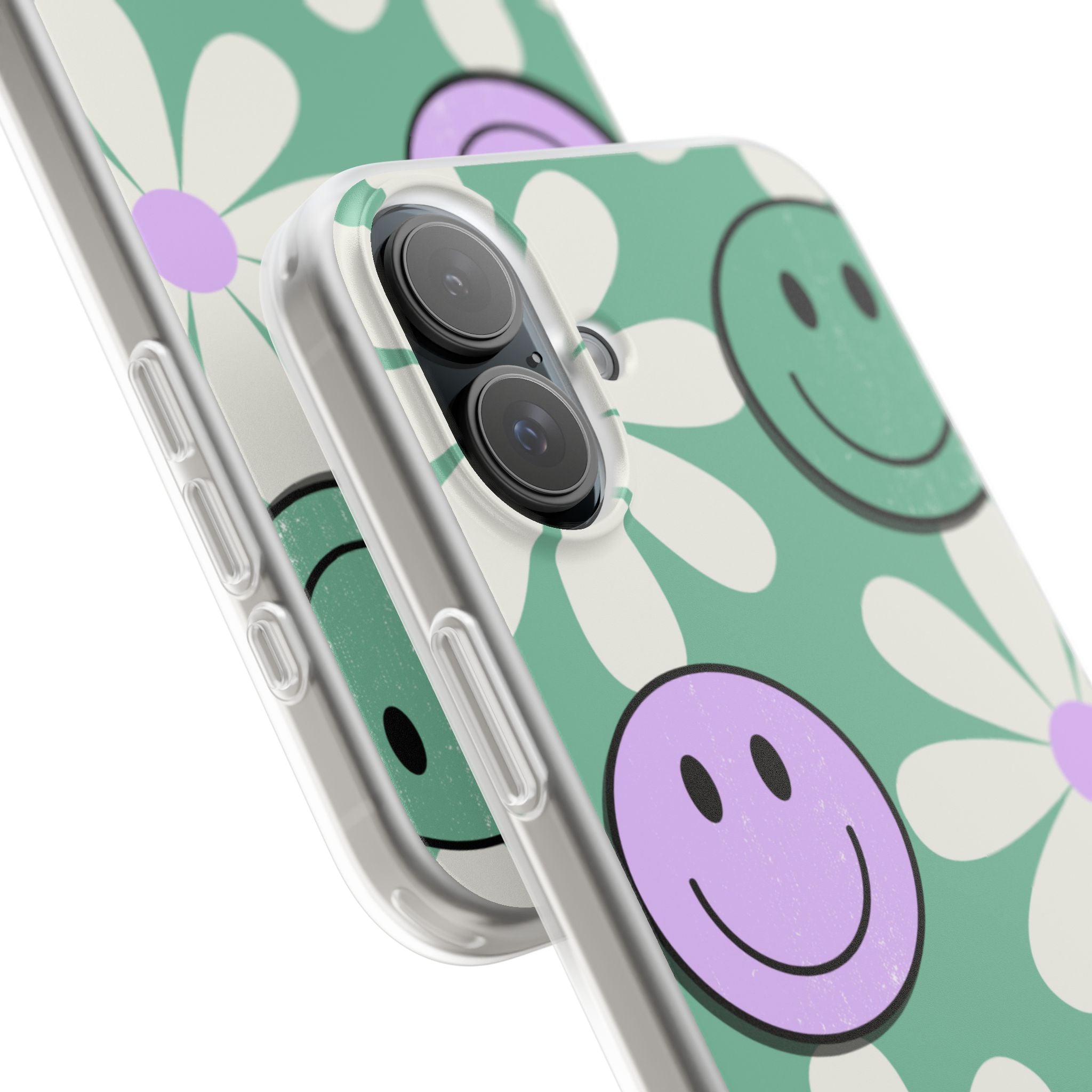 Smiley Daisy Glow iPhone 16 Plus Case - Soft