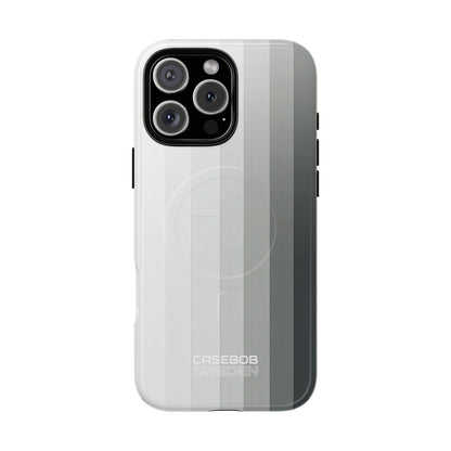 Silver Gradient Stripes iPhone 16 - Tough+