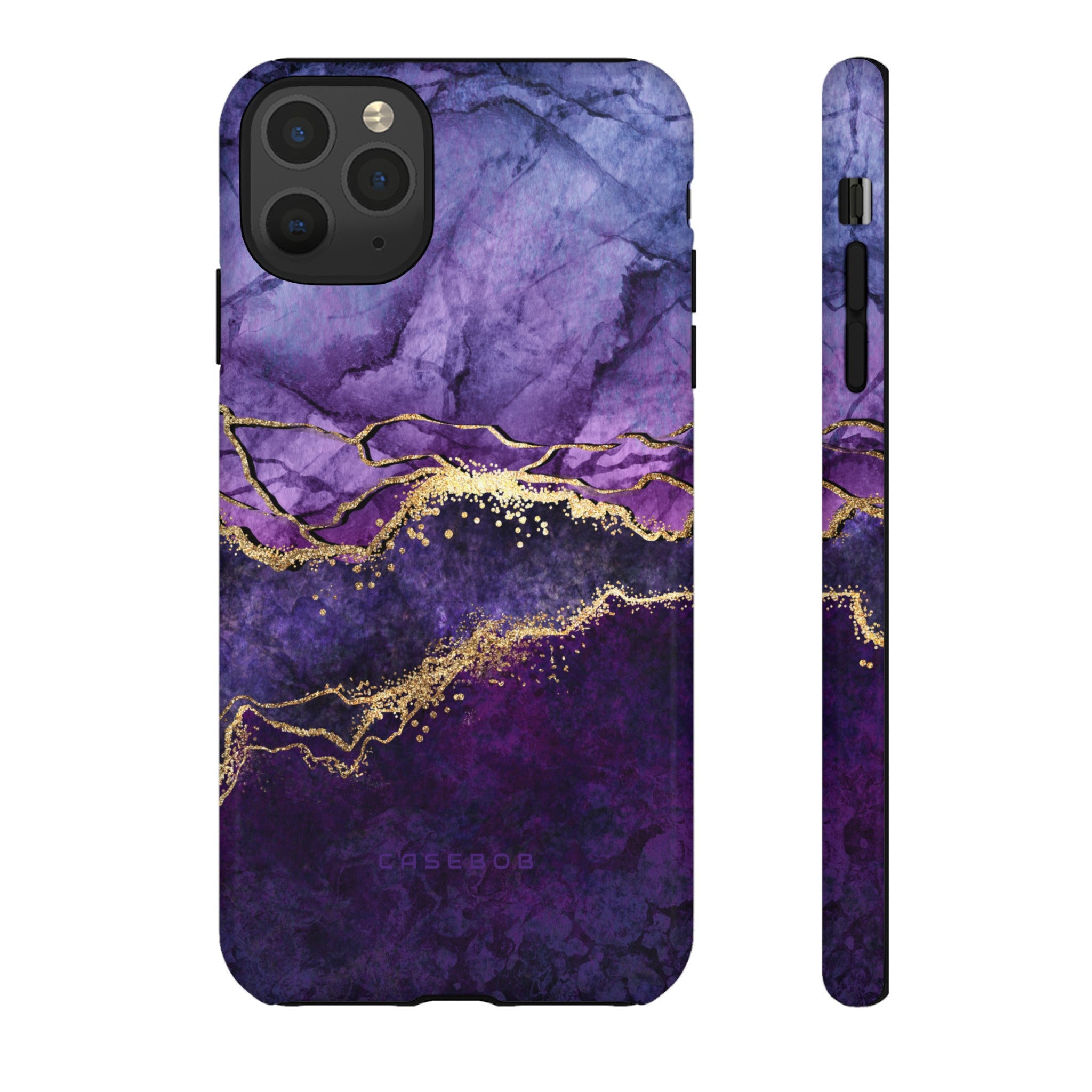 Purple Blue Marble - Protective Phone Case