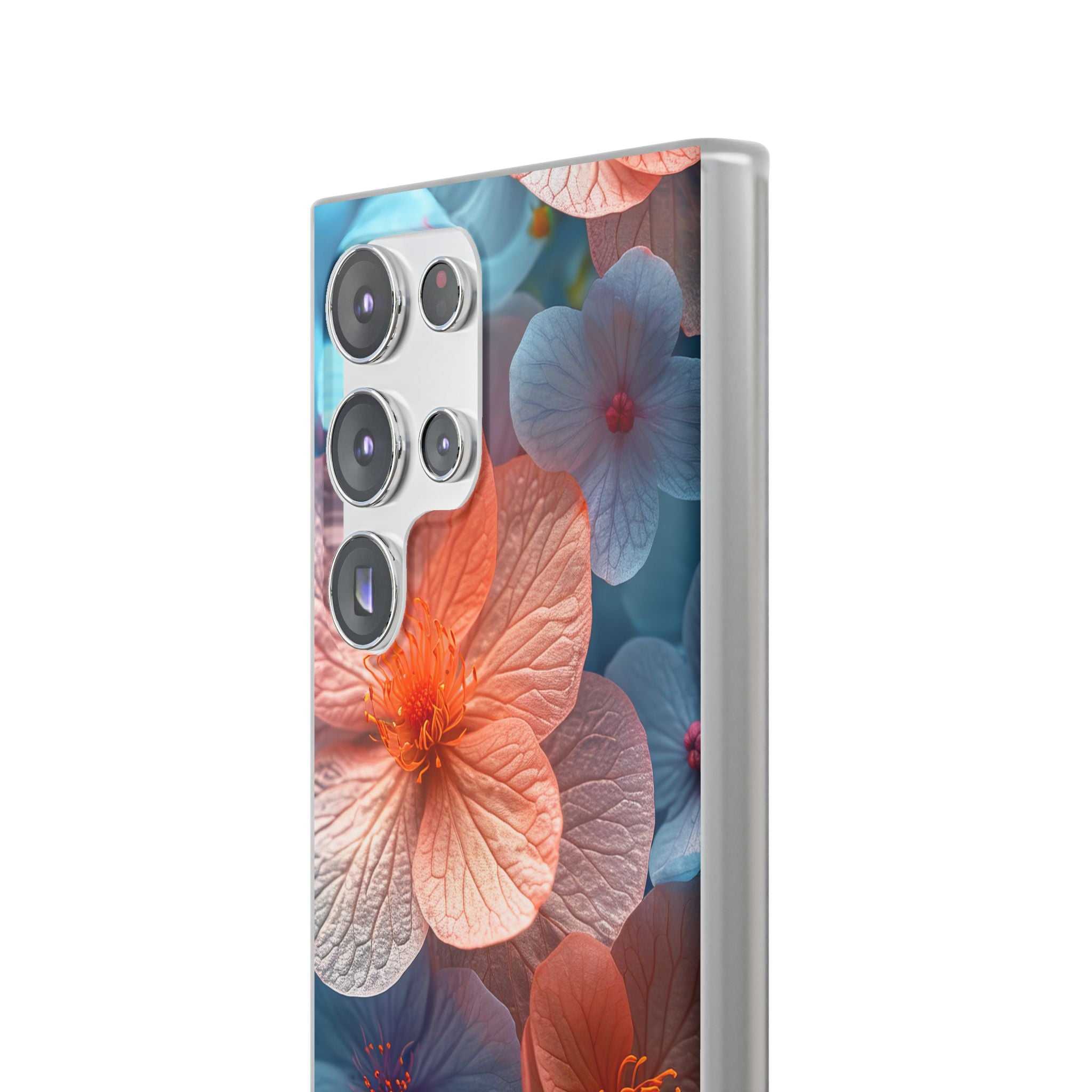 Peach Blossom Serenity - Flexi Samsung S23 Phone Case