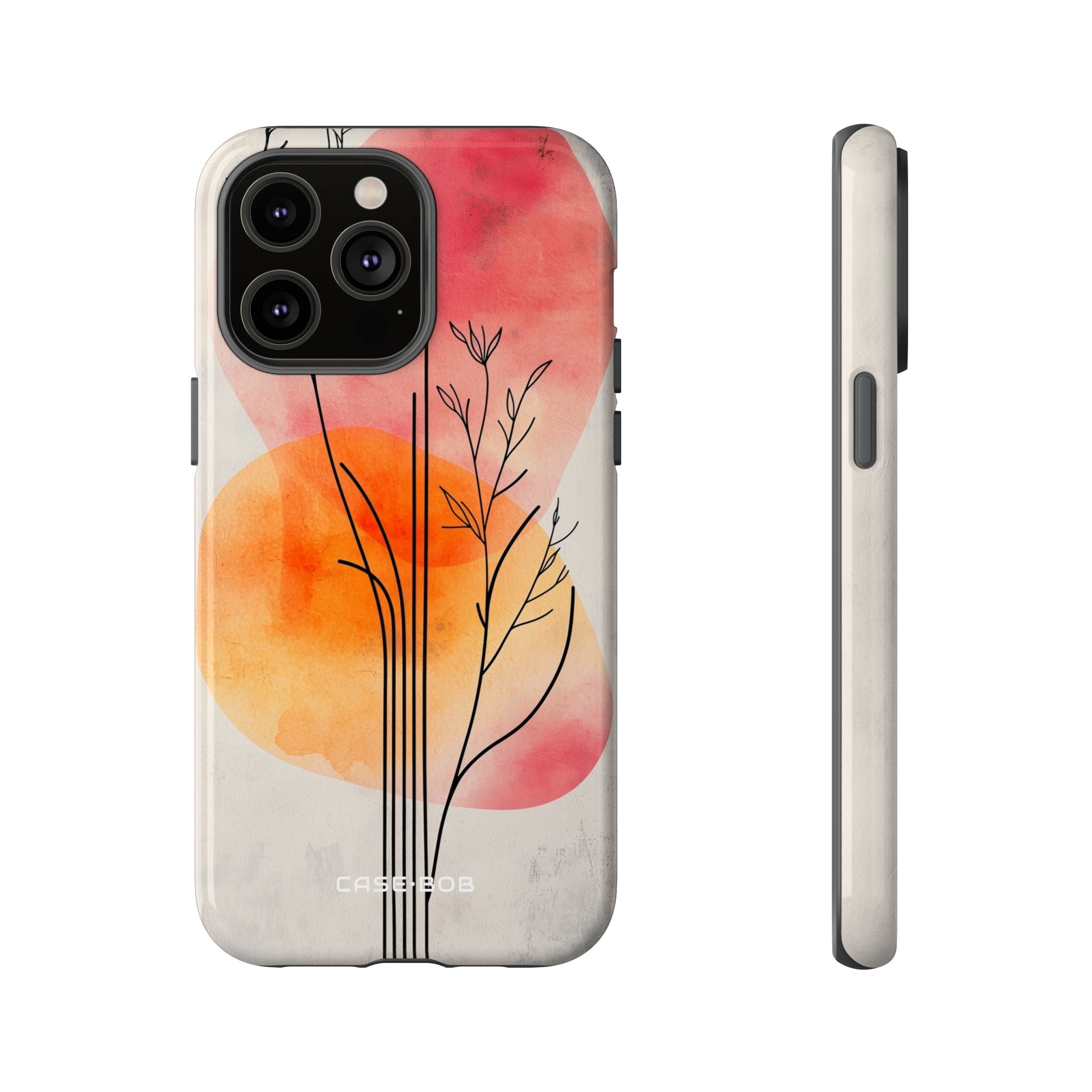 Curved Stem Sunset iPhone 14 Pro Max Case - Tough
