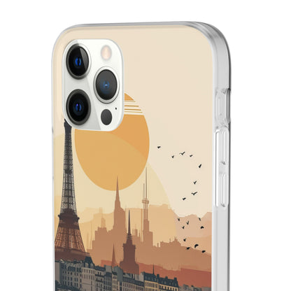 Parisian Sunset Serenity | Flexible Phone Case for iPhone