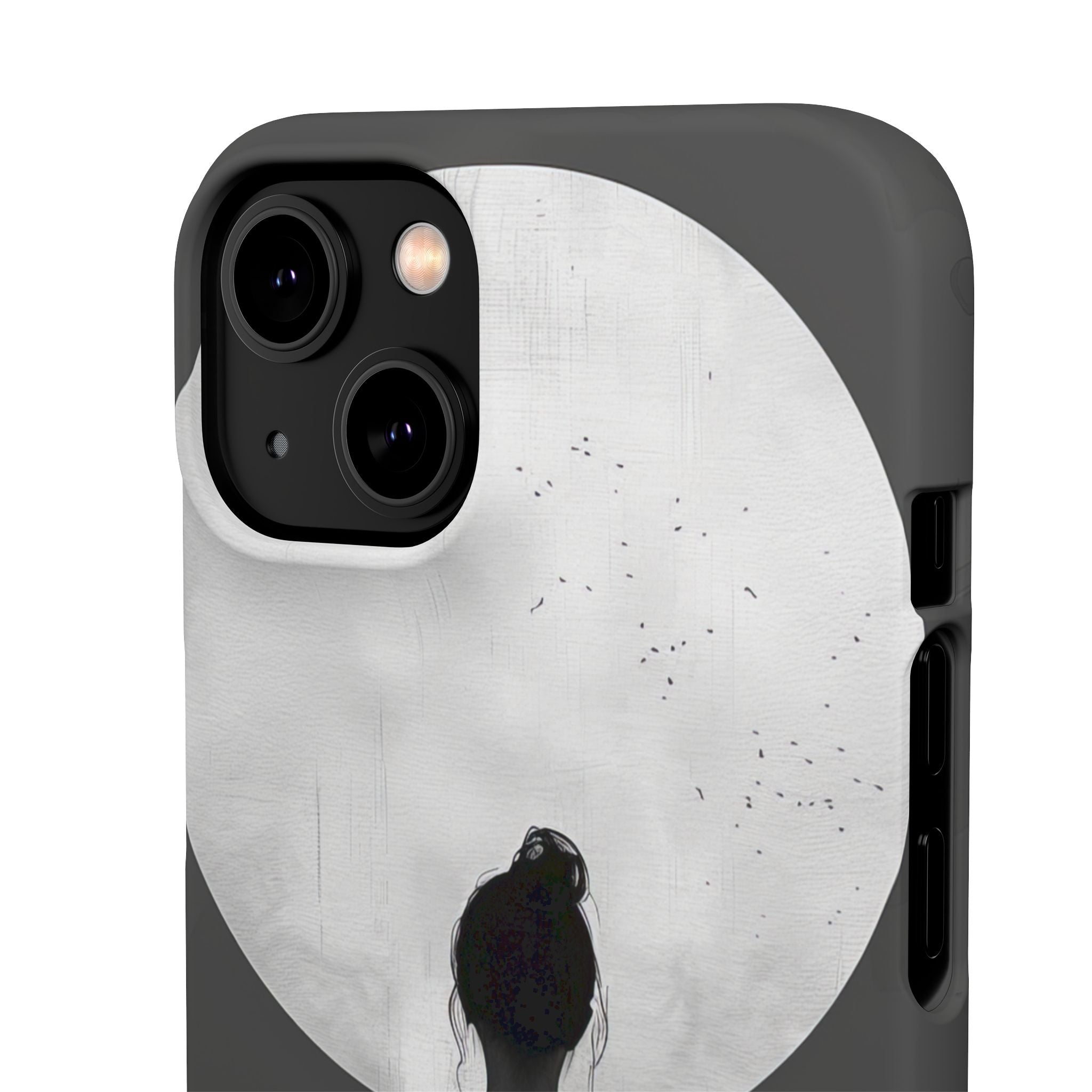 Zen Serenity Moon Reflection iPhone 14 - Slim Phone Case