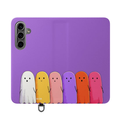 Colorful Ghosts Line - Samsung S24 Case - Wallet