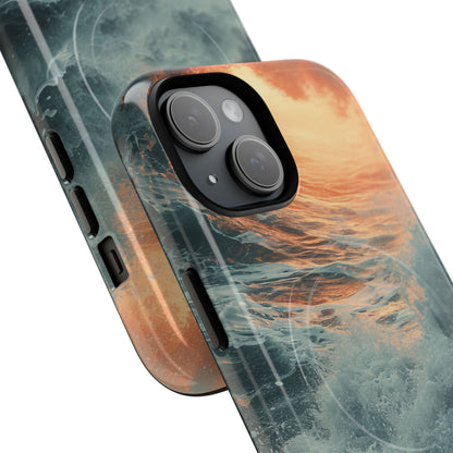 Fiery Wave Power - Tough + MagSafe® iPhone 15 Phone Case