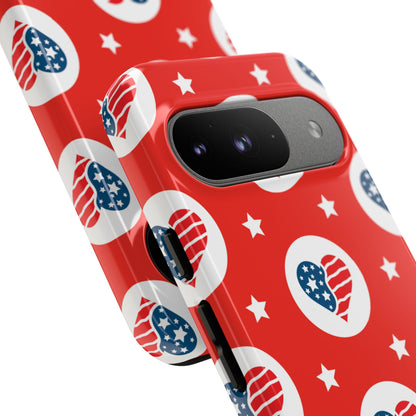 Hearts Celebrate Freedom - Google Pixel Case