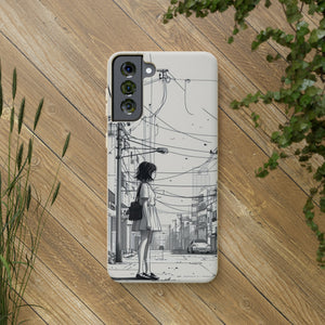 Urban Solitude Sketch | Biodegradable Phone Case