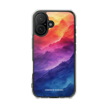 Purple Orange Mountains - Clear Impact iPhone 16 Phone Case