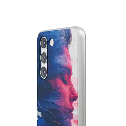 Blue Magenta Portrait - Flexi Samsung S23 Phone Case