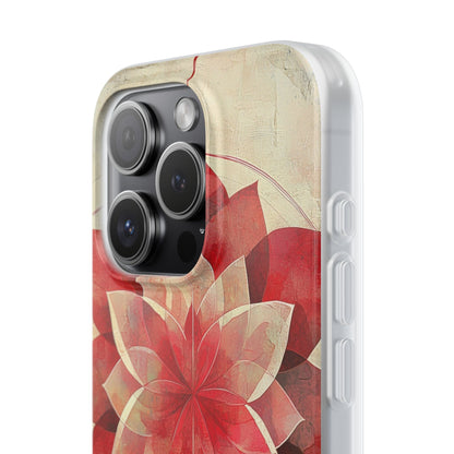 Crimson Bloom iPhone 15 Pro Case - Soft