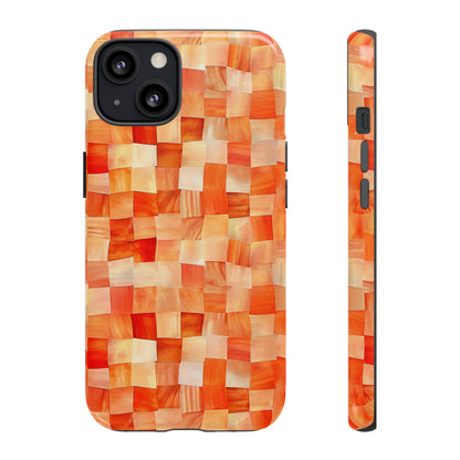 Orange Blaze: Square Gradient - Protective Phone Case