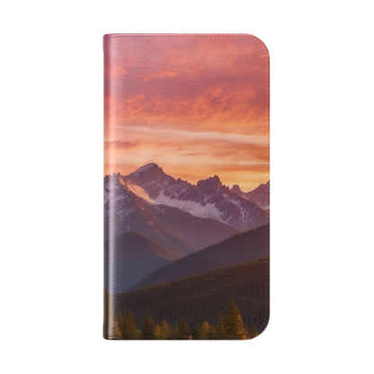 Mountain Bloom Twilight - iPhone 15 Case - Wallet