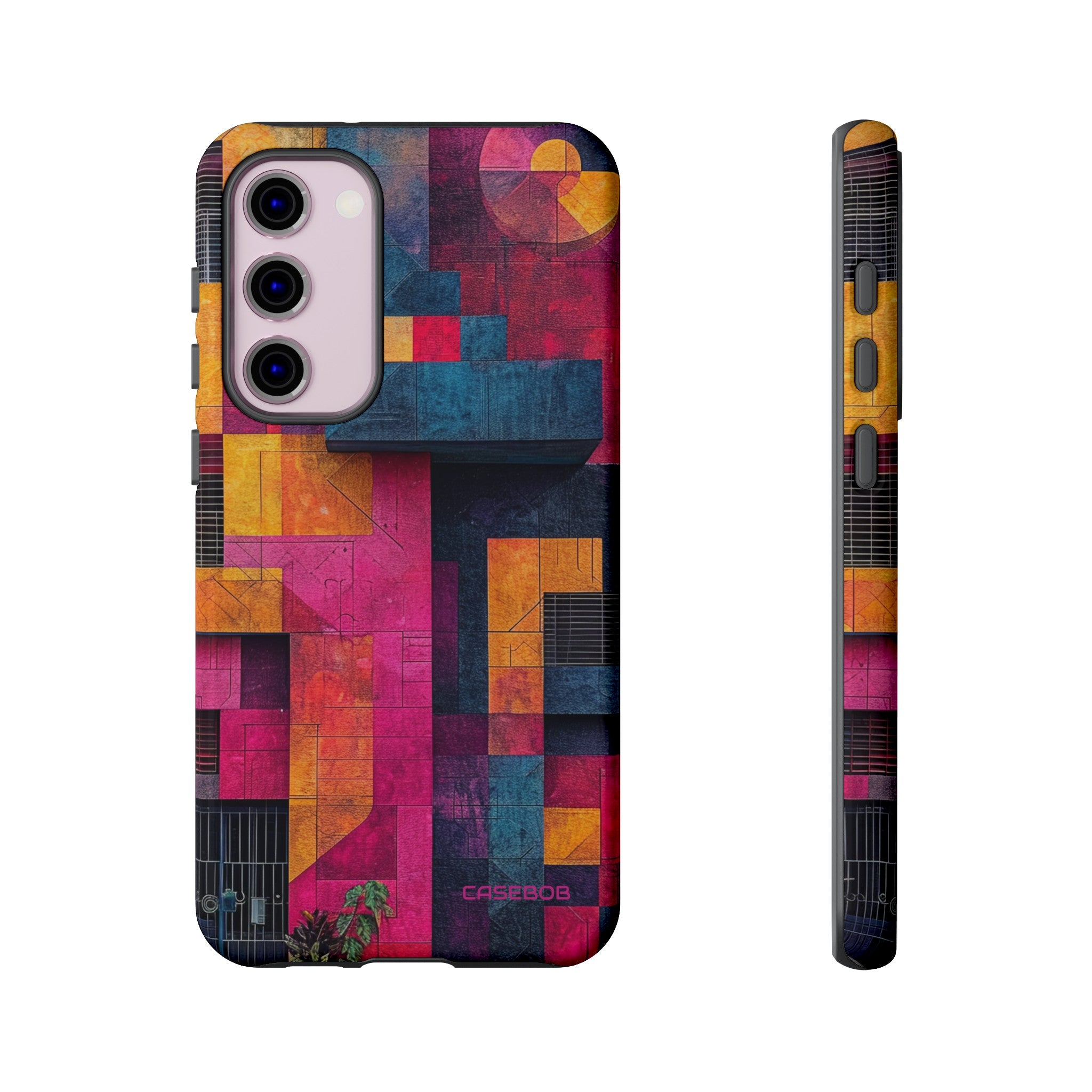 Electric Geometric Vibes - Protective Phone Case