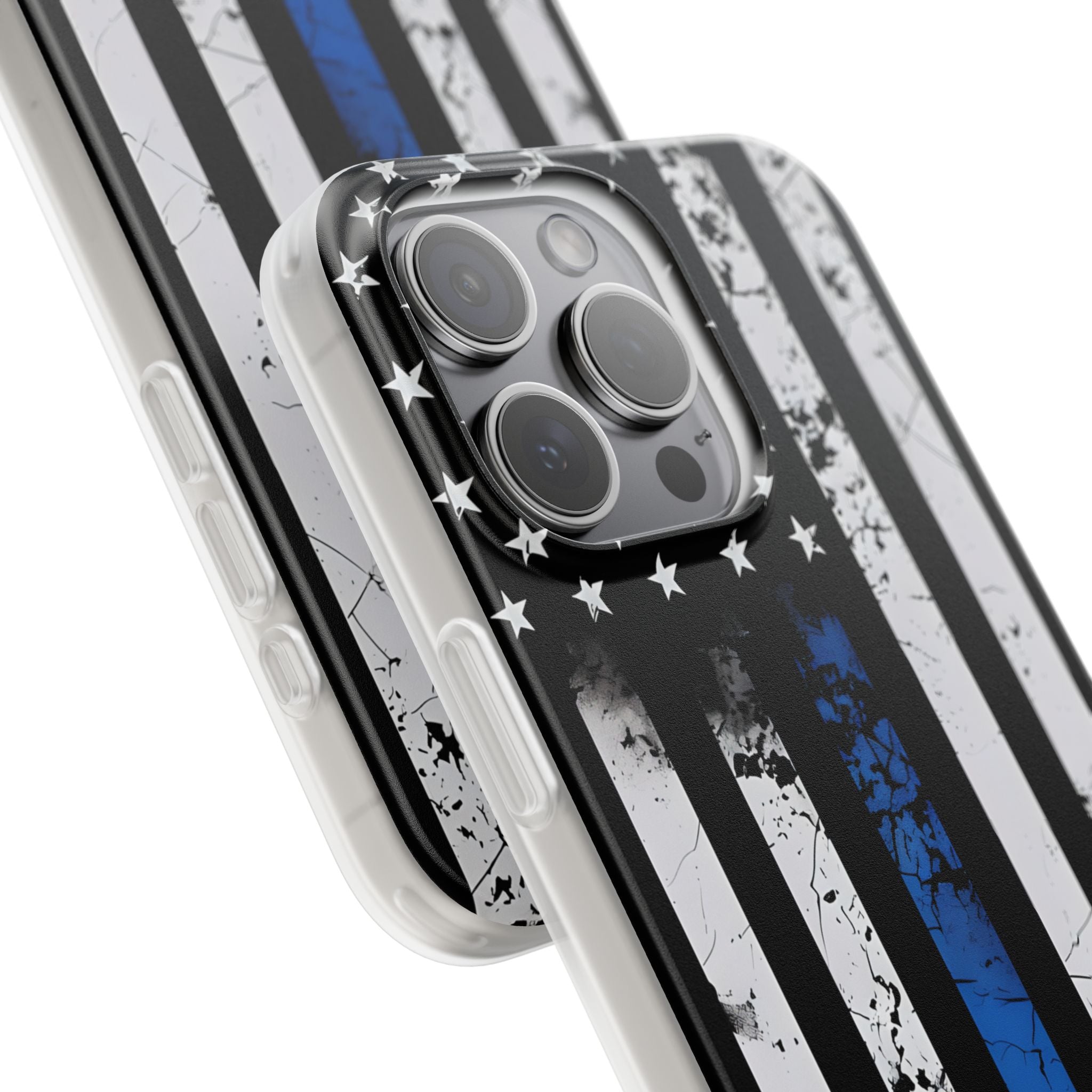 Blue Stripe Flag iPhone 15 Pro Max Case - Soft