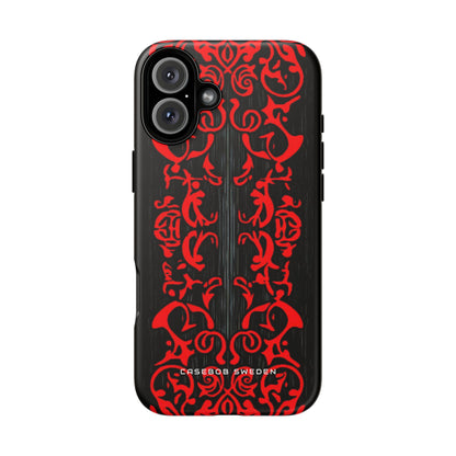 Gothic Crimson Symmetry iPhone 16 - Tough Phone Case