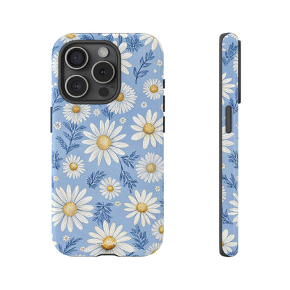 Daisies On Blue - iPhone Case