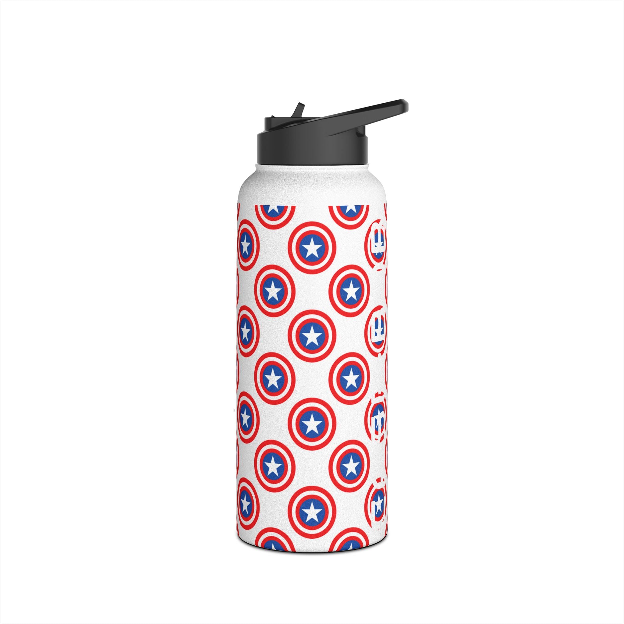 Star Shield Pattern - Stainless Steel Water Bottle