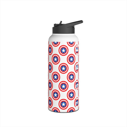 Star Shield Pattern - Stainless Steel Water Bottle