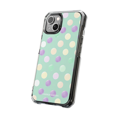 Pastel Polka Dots - Clear Impact iPhone 14 Phone Case