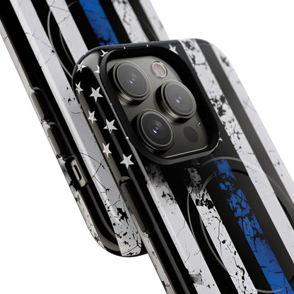 Blue Stripe Flag iPhone 14 Pro Case - Tough+