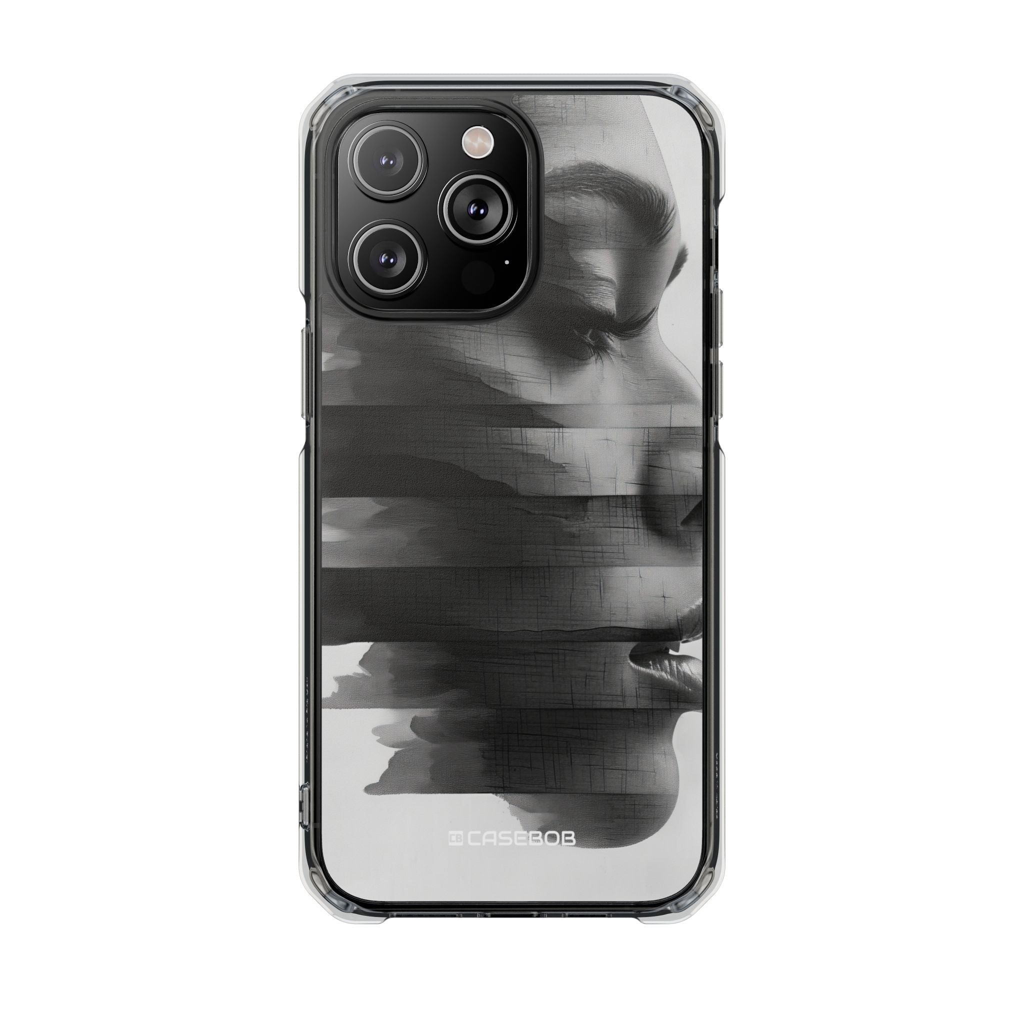 Abstract Glitch Portrait - Phone Case for iPhone