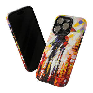 Oil Panting - Enamoured under Umbrella - Protective Phone Case