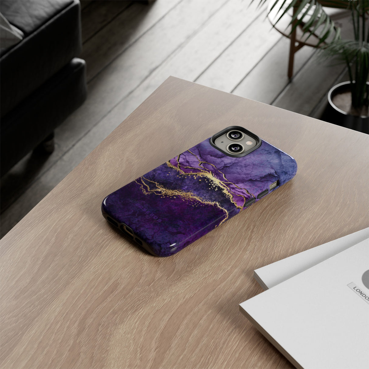 Purple Blue Marble - Protective Phone Case