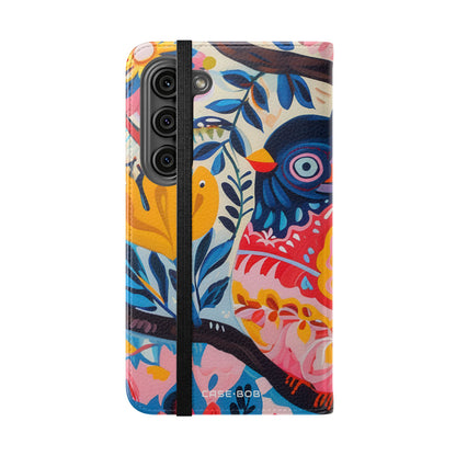 Ornate Owl Bloom - Samsung S23 Case - Wallet