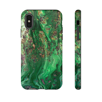 Green Sparkle Ink Art - Protective Phone Case