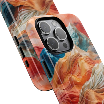 Fabric Peaks Cream iPhone 15 Pro Max Case - Tough+