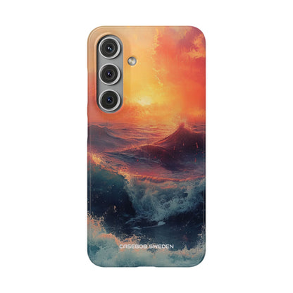 Ocean Sunset Waves - Slim Samsung S24 Phone Case