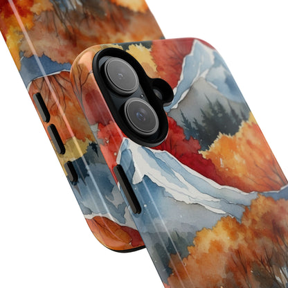 Snowy Peaks Autumn iPhone 16 Plus Case - Tough