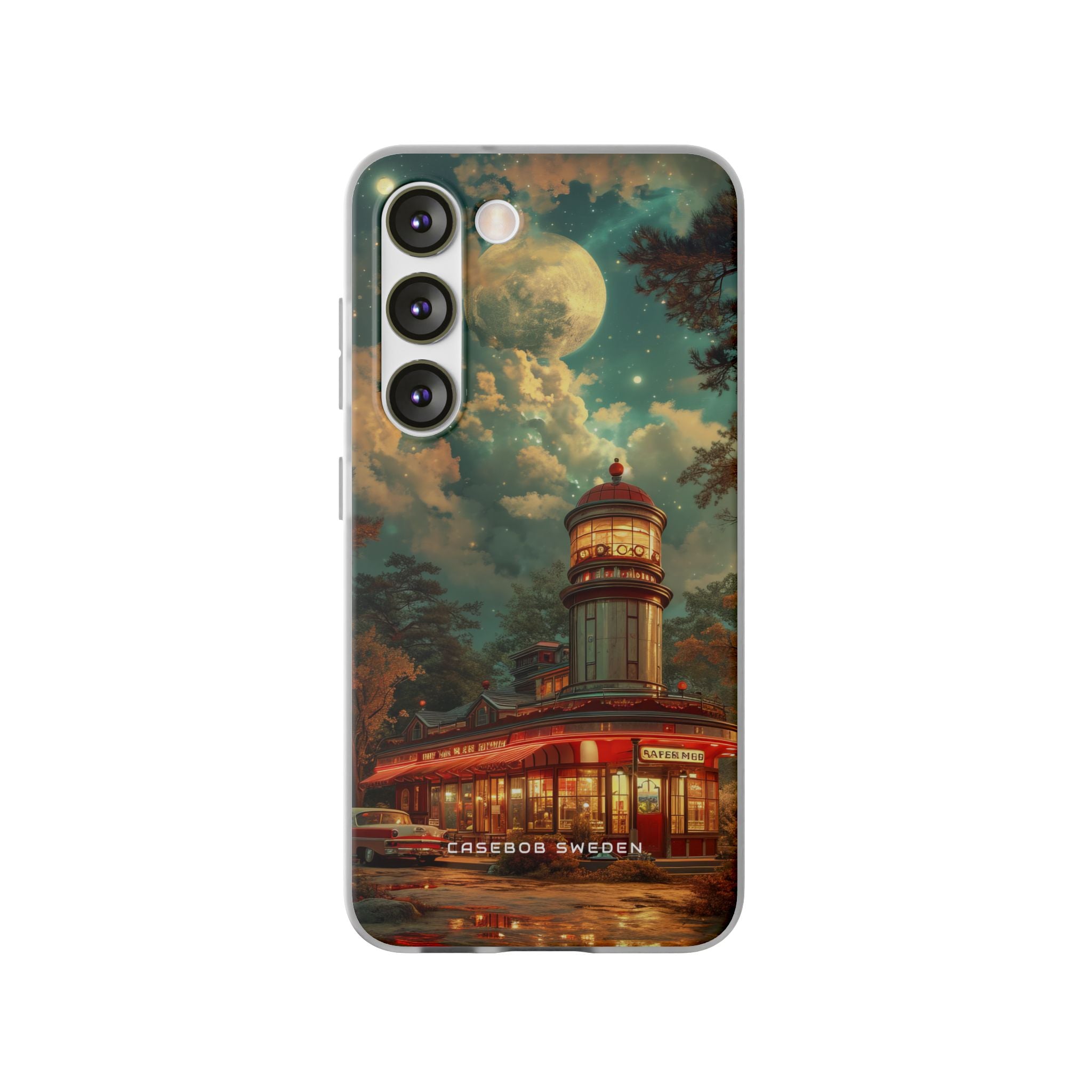 Vintage Moonlit Diner Fantasy Samsung S23 - Flexi Phone Case