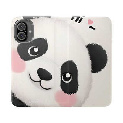 Peeking Panda Blush - iPhone 16 Plus Case - Wallet