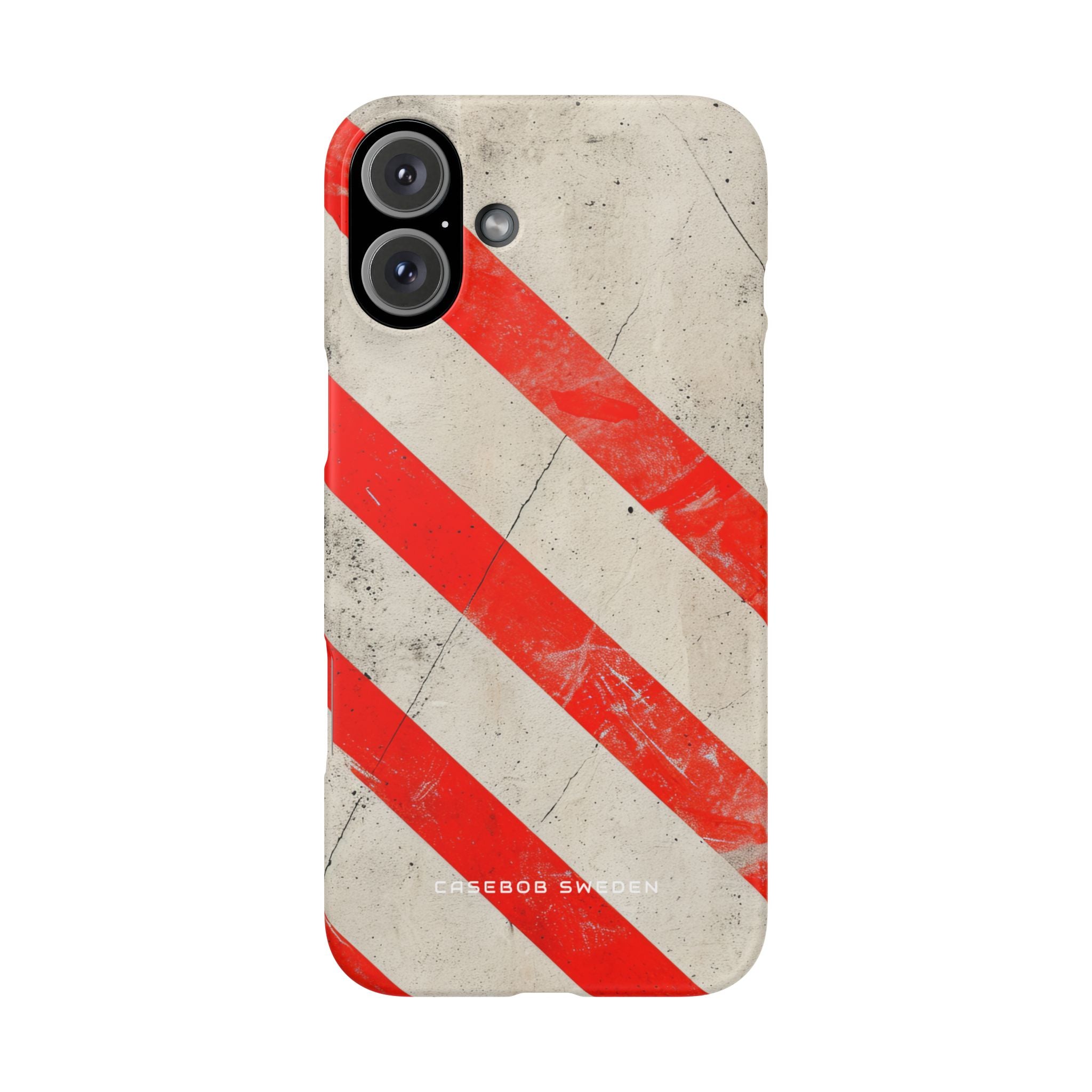 Striker Crimson Stripes iPhone 16 - Schlanke Handyhülle