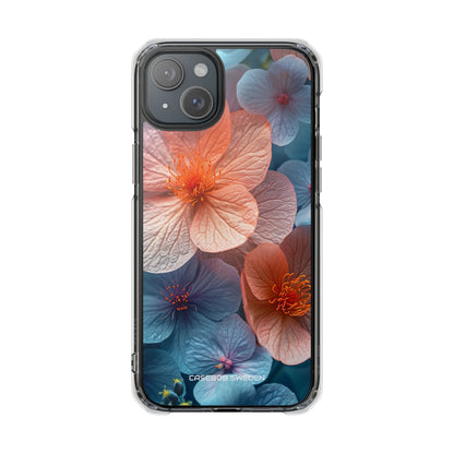 Peach Blossom Serenity - Clear Impact iPhone 15 Phone Case