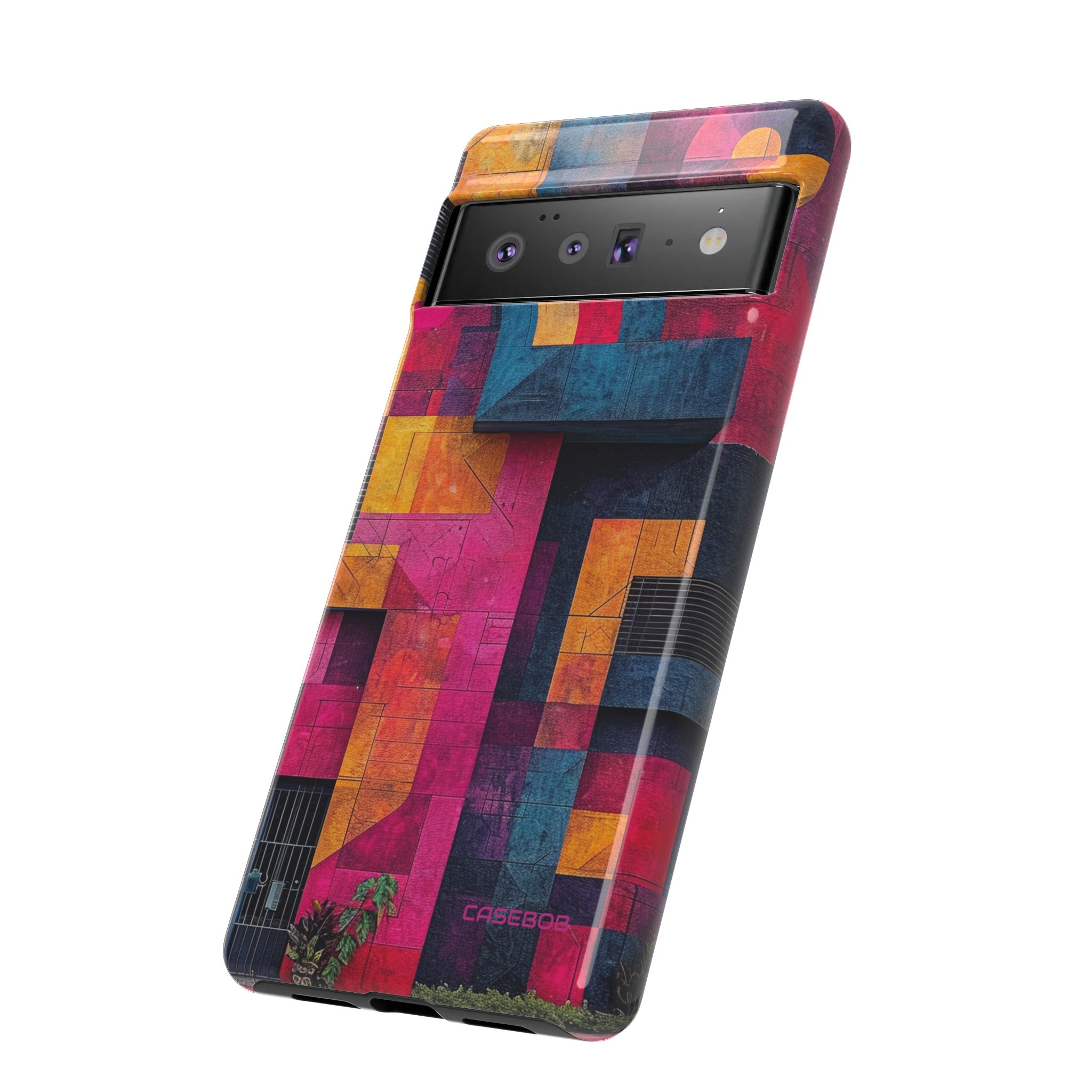 Electric Geometric Vibes - Protective Phone Case