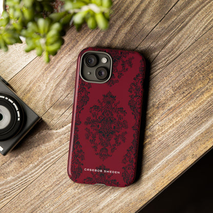 Gothic Crimson Elegance iPhone 15 - Tough Phone Case