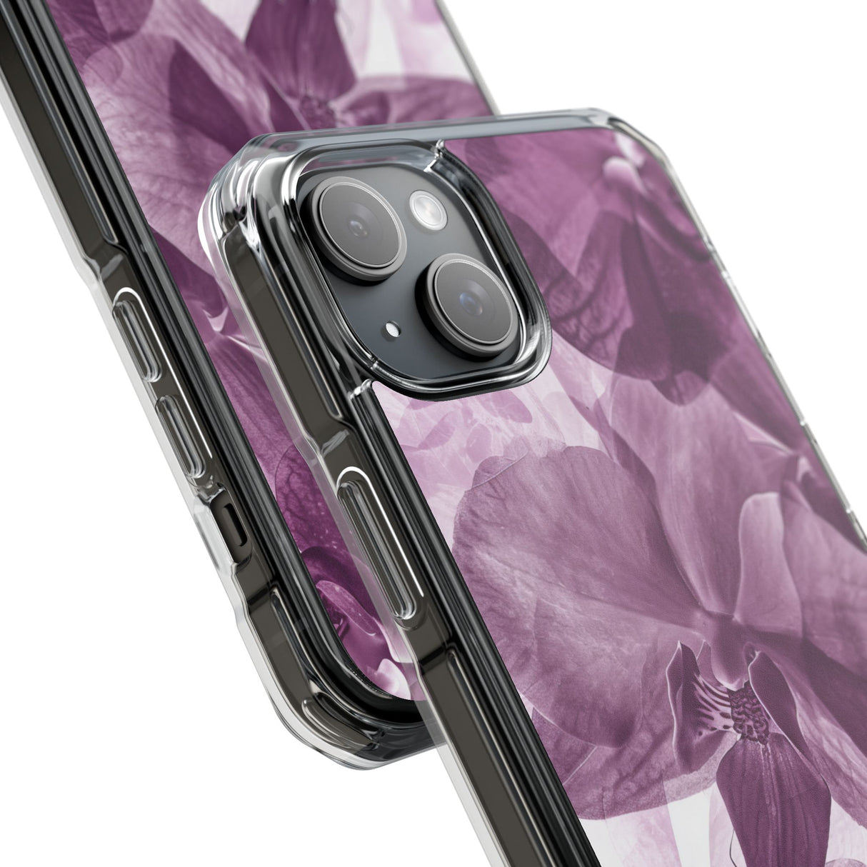 Radiant Orchid Design | Handyhülle für iPhone (Clear Impact Case – magnetisch) 