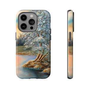 Winterday lake - Protective Phone Case