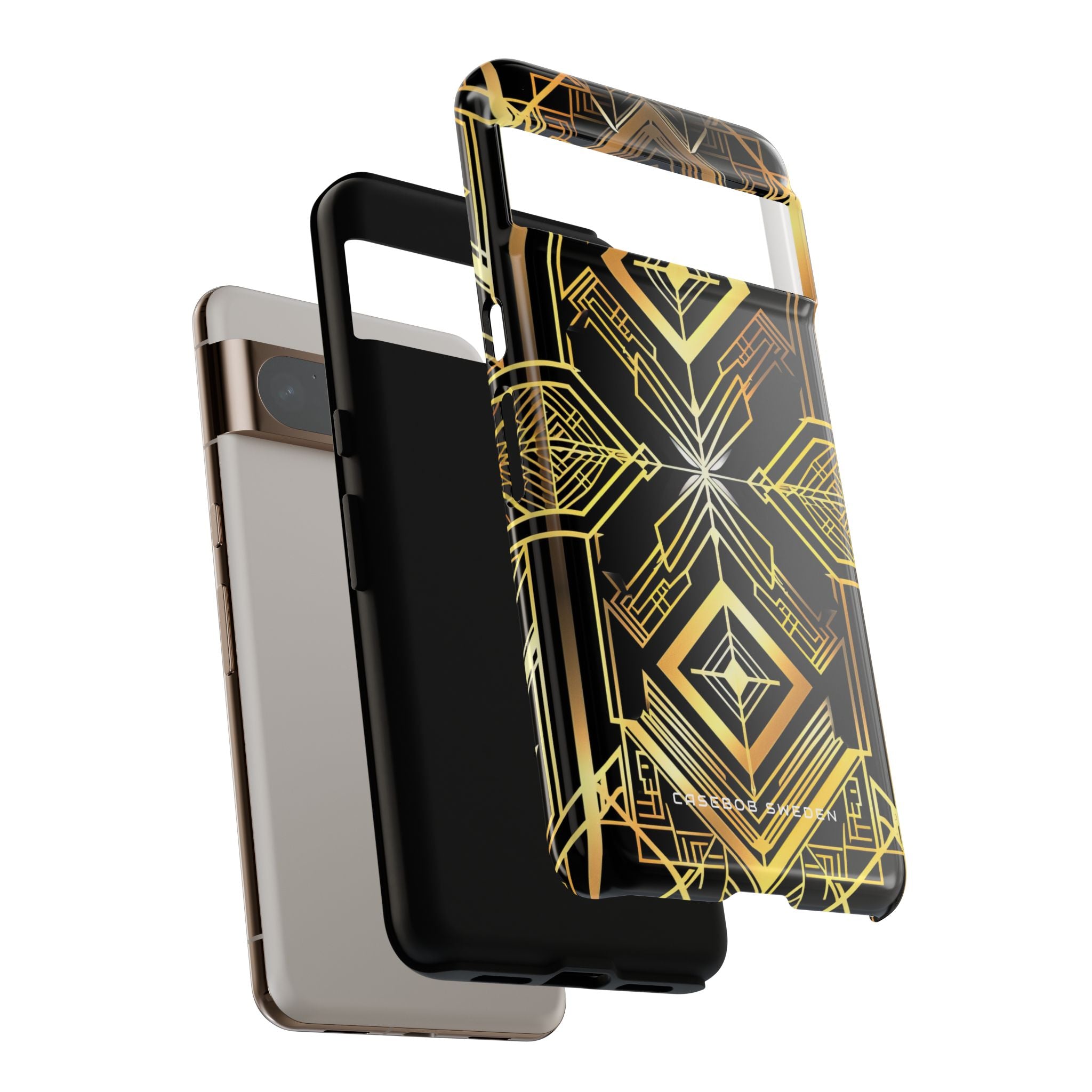 Golden Geometric Opulence Google Pixel 8 - Tough Phone Case