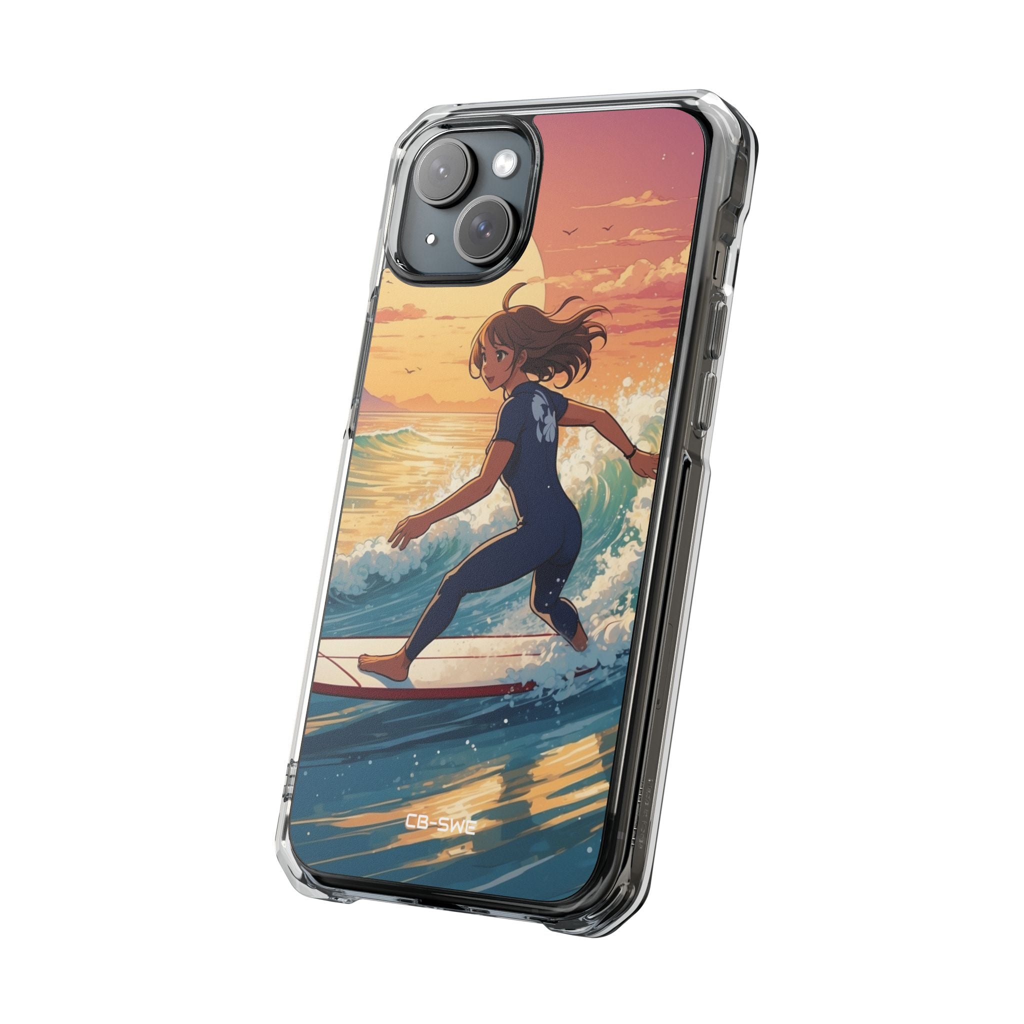 Surfing Into Sunset iPhone Case - Impact