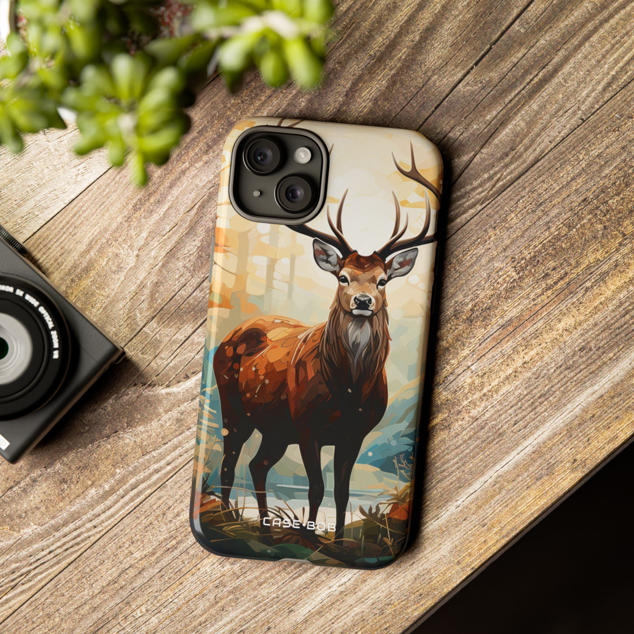 Glowing Stag iPhone 15 Plus Case - Tough