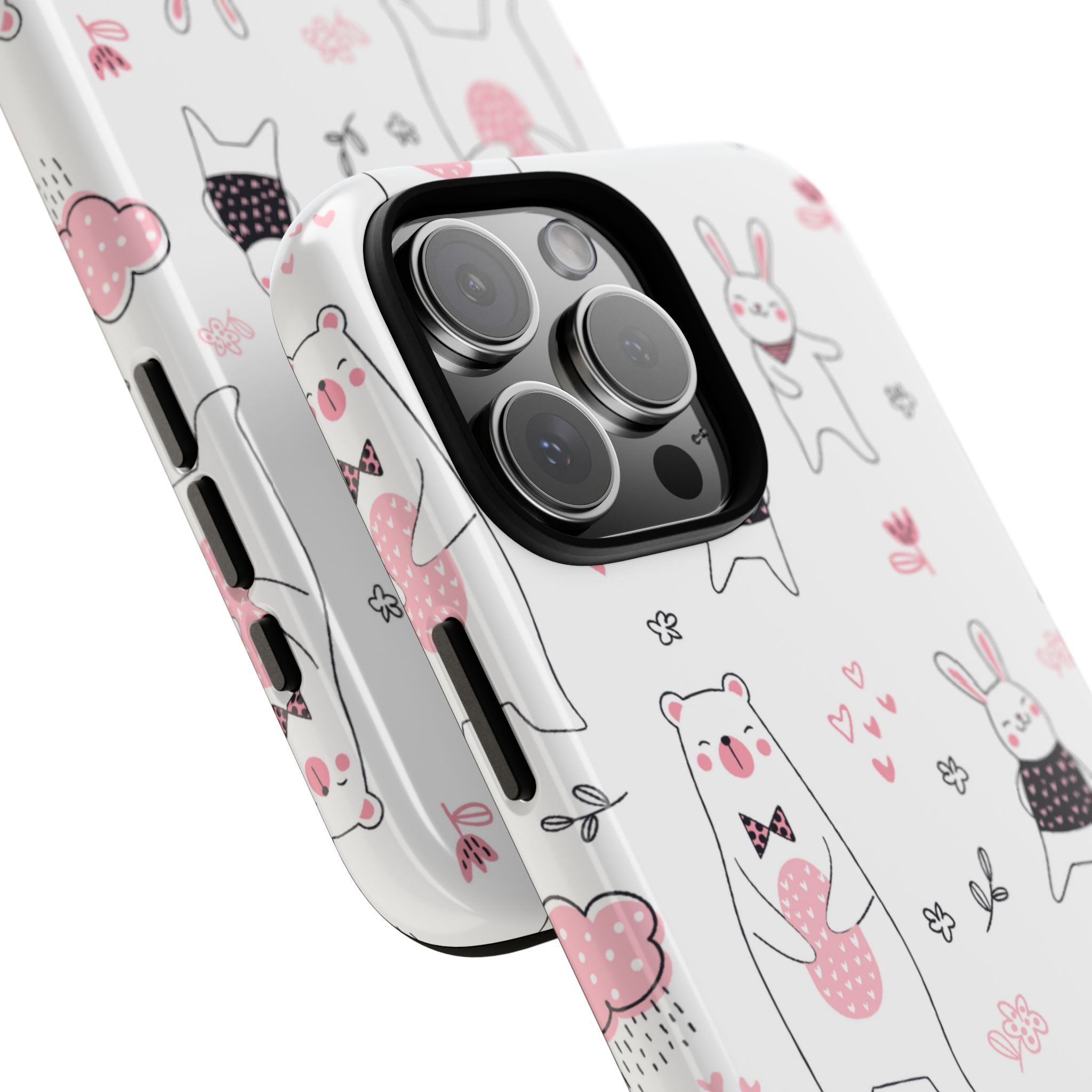 Bears Dance Playfully - iPhone Case