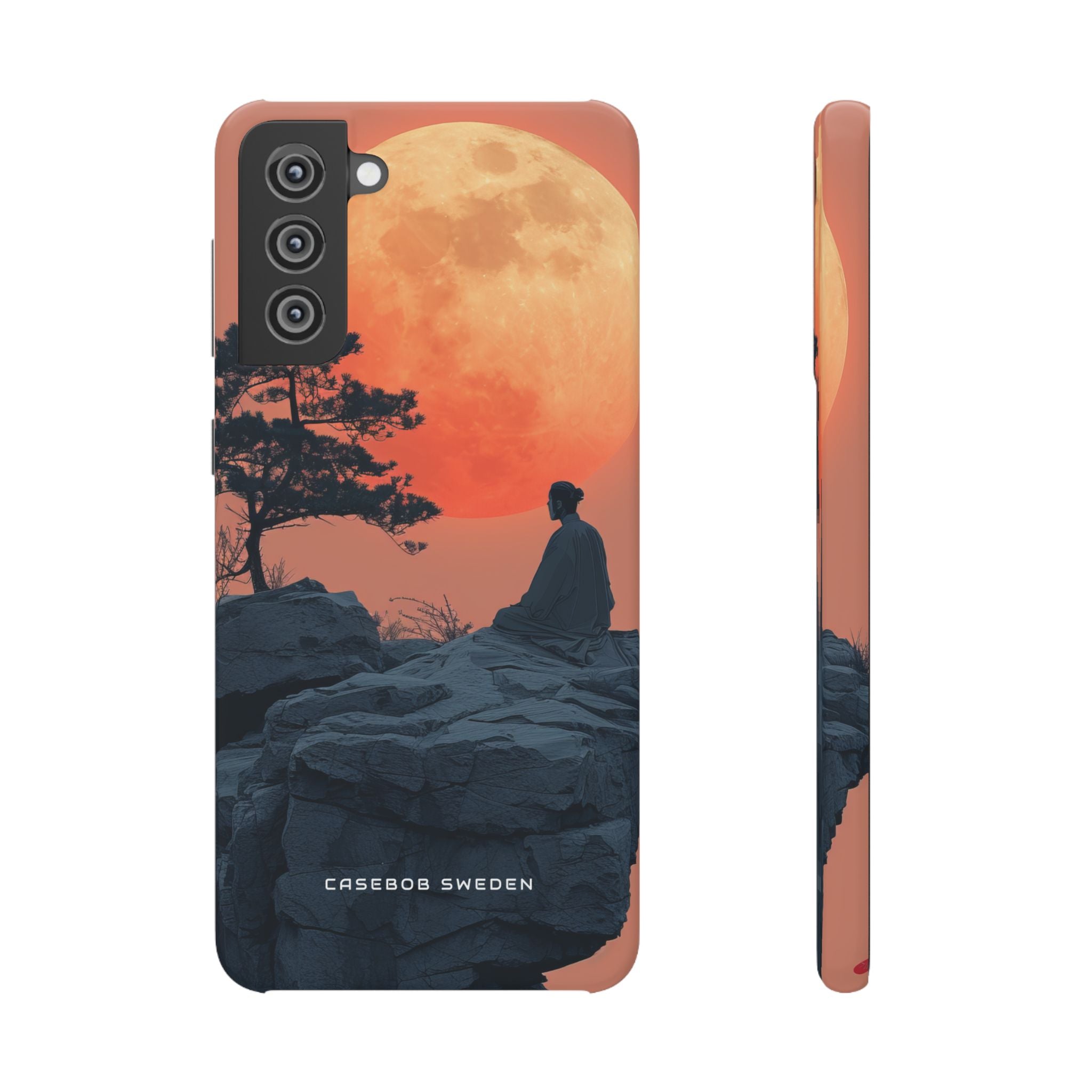 Zen Tranquility Under a Red Moon Samsung S21 - Slim Phone Case