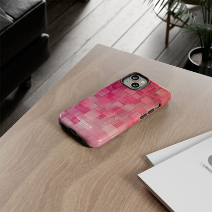 Layered Pink Geometry iPhone 14 - Tough