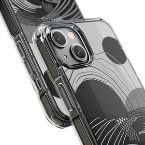 Monochrome Dynamics - Phone Case for iPhone (Clear Impact - Magnetic)