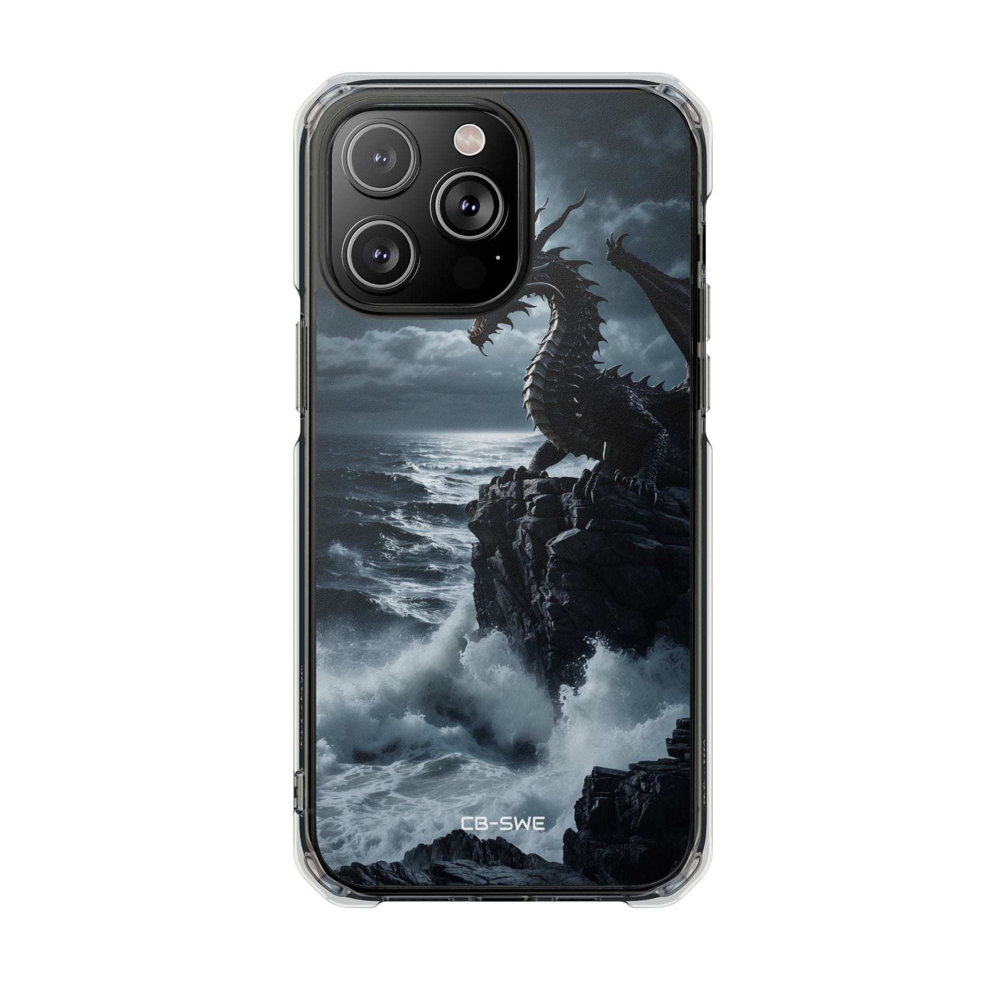 Dragon Roars Against Sea iPhone Case - Impact