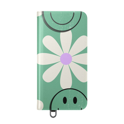 Smiley Daisy Glow - Samsung S25+ Case - Wallet